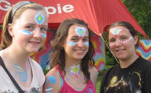 Face painting was popular at the Mary River Festival. Face painting was popular at the Mary River Festival.